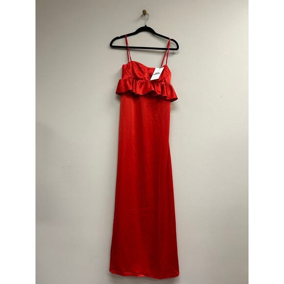 KIKA VARGAS Red Silk Scarlet Maxi Dress S - NWT - Picture 4 of 5